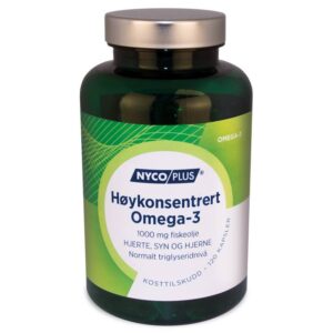 Nycoplus Høykonsentrert Omega-3 1000 mg 120 kapsler