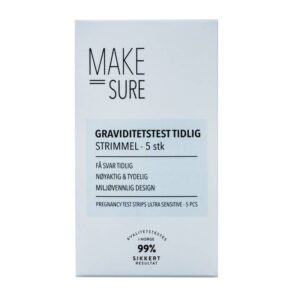 Make Sure Graviditetstest Tidlig Strimmel 5 selvtestere