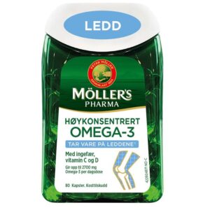 Möllers Pharma Høykonsentrert Omega-3 Ledd 80 kapsler