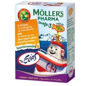 Möllers Pharma Omega-3 Appelsinsmak 36 gelefisk