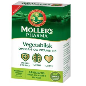 Möllers Pharma Vegetabilsk Omega-3 og Vitamin D3 30 kapsler