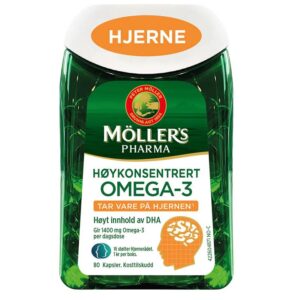 Pharma Høykonsentrert Omega-3 Hjerne 80 kapsler