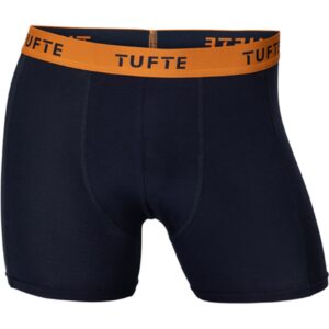 Tufte Mens SoftBoost Boxer Briefs Sky Captain / Apricot Orange XL 7071812165204