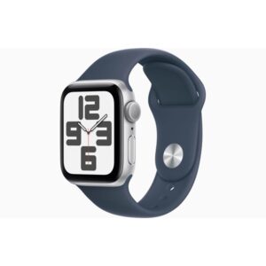 Apple Watch SE (2023) GPS 40mm - Silver Aluminium Case with Storm Blue Sport Band - M/L