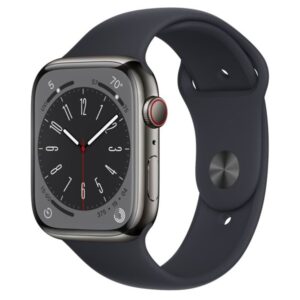 Apple Watch Series 8 GPS + Cellular 45mm Graphite Stainless Steel Case with Midnight Sport Band