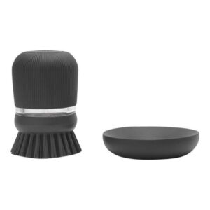 brabantia - soap dispensing dish brush - polyester - dark grey
