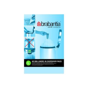 brabantia Size G - trash can liner - high-density polyethylene (HDPE) - white - pack of 40
