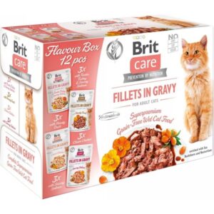 Brit Care Cat Flavour box Fillet in Gravy 4*3 pcs. (12*85g)