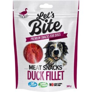 Brit Lets Bite Meat Snacks.Duck Fillet 300g