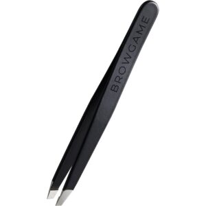 Browgame Cosmetics Signature Tweezer Slanted Soft Touch - Blackout
