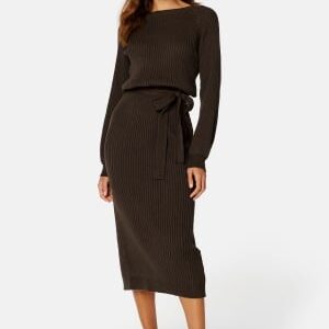 BUBBLEROOM Amira knitted dress Brown 4XL