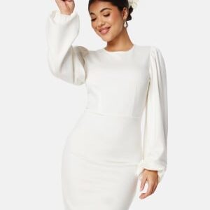BUBBLEROOM Balloon Sleeve Short Dress White S