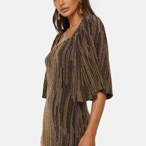 Bubbleroom Occasion Lova-Lii Sparkling Midi Dress Gold / Black XS