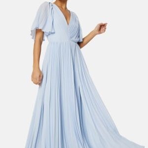 Bubbleroom Occasion Pleated Slit Gown Light blue 36
