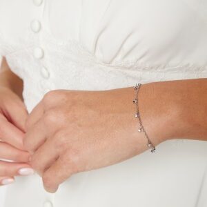 BY JOLIMA Bracelet With Multi Crystal Charm CR SI Steel One size