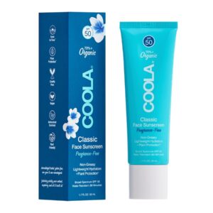 COOLA Classic Face SPF50 Silkemyk og luktfri solkrem til ansikt, tilfører fuktighet, 50ml - 50 ml