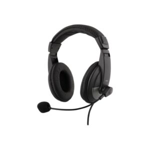 Deltaco HL-50 - Headset - full size - wired - 3.5 mm jack - black