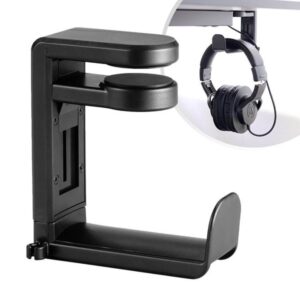 Desire2 Holder for Headphone / Headset Black Mounted on desk top