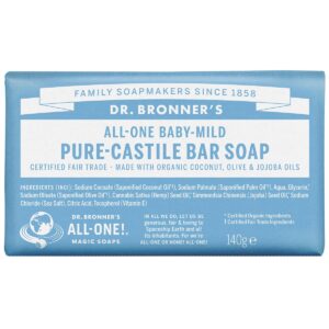 Dr. Bronner's Magic Soaps All-One Hemp Unscented Baby-Mild 140 g
