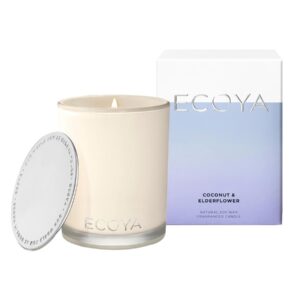 Ecoya Coconut & Elderflower Candle 400 gr 80t brennetid - 400 g