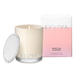 Ecoya Sweet Pea & Jasmine Duftlys 400 gr 80t brennetid - 400 g