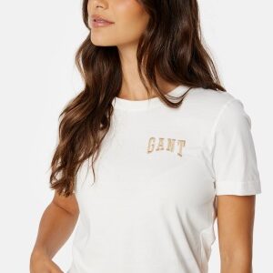 GANT Reg Logo SS T-Shirt EGGSHELL XS