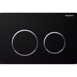 Geberit actuator plate omega20 for dual flush: black / bright chrome / black