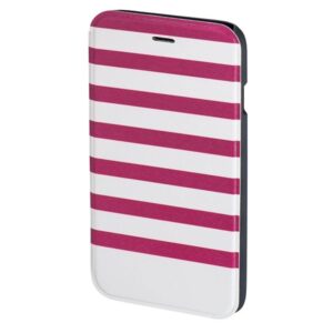 Hama "Stripes" Booklet Case for Apple iPhone 6/6s magenta/white