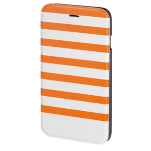 Hama "Stripes" Booklet Case for Apple iPhone 6/6s orange/white