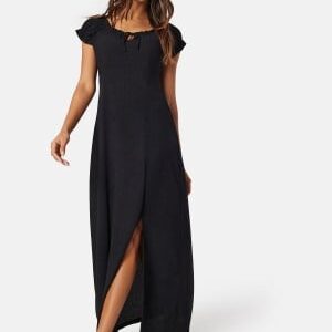 Happy Holly Structure Maxi Slit Dress Black 52/54