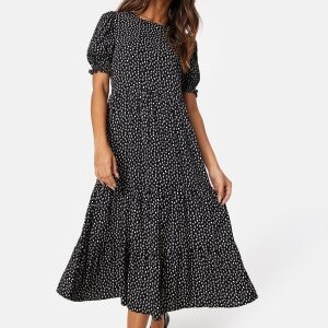 Happy Holly Tris Viscose Midi Dress Care Black/Patterned 32/34