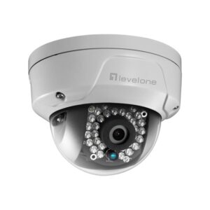 LevelOne FCS-3087 GEMINI Fixed Dome IP Network Camera 5-Megapixel 802.3af PoE IR LEDs Indoor/Outdoor two-way audio