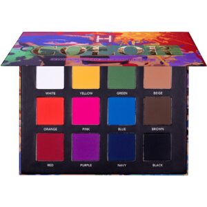 LH cosmetics Color Palette White, Yellow, Green, Beige, Orange, Pink, Blue, Brown, Red, Purple, Navy, Black - 12 g