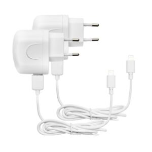 Linocell 2-pk. iPad- og iPhone-lader med Lightning-kabel 2,4 A