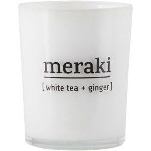 Meraki White Tea & Ginger Scented Candle Small - 12 hours