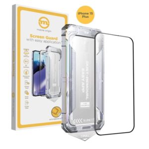 Mobile Origin Yellow Screen Guard iPhone 15 Plus with easy application