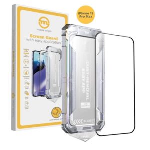 Mobile Origin Yellow Screen Guard iPhone 15 Pro Max with easy application