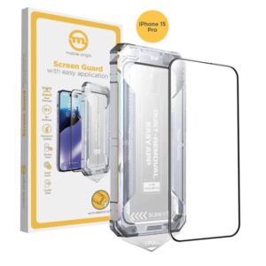 Mobile Origin Yellow Screen Guard iPhone 15 Pro with easy application