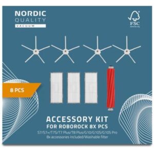 Nordic Quality Robotstøvsuger 8 Pcs Kit for Roborock