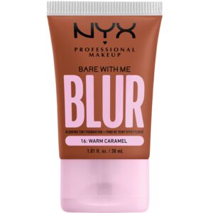 NYX Professional Makeup Bare With Me Blur Tint Foundation Warm Caramel - Medium Deep with a Neutral Undertone 16 - 30 ml