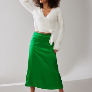 Object Collectors Item Naya HW Sateen Midi Skirt Fern Green 38