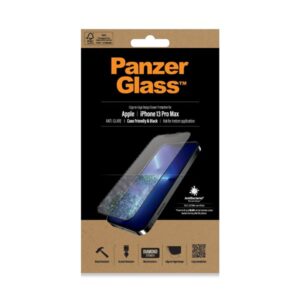 PanzerGlass Apple iPhone 13 Pro Max Case Friendly Anti-Glare AntiBacterial - Black