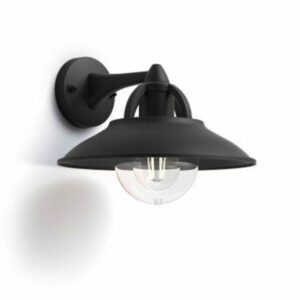 Philips Cormorant wall lantern black 1x42W 230V