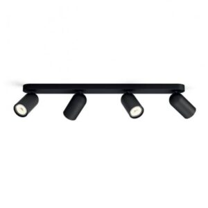 Philips myLiving - Wall/ceiling spot light - 4 sockets - GU10 - black