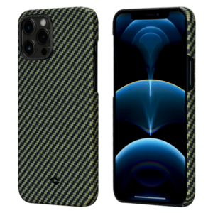 PITAKA Apple iPhone 12 Pro Max MagEZ Case - Black/Yellow Twill
