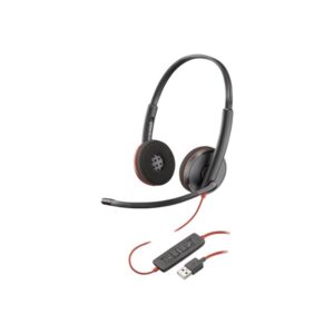 Poly Blackwire 3320 | On Ear headset | Microphone | Active noisereduction