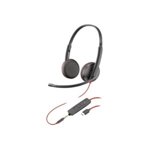 Poly Blackwire C3225 | On Ear headset | Microphone | Active noisereduction