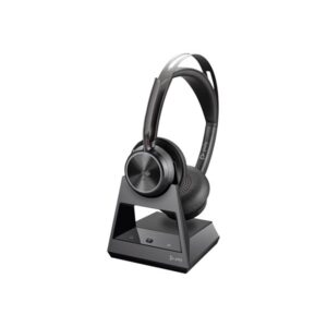 Poly Voyager Focus 2 | On Ear Wireless headset | Microphone | Active noisereduction | Incl. Headset Stand