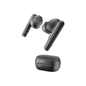 Poly Voyager Free 60+ UC Black | Bluetooth in-ear Headset | Incl. Touchscreen Charge Case