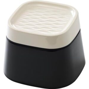 Savic Ergo Cube food bowl with rubber edge 22x22x16 cm black/white